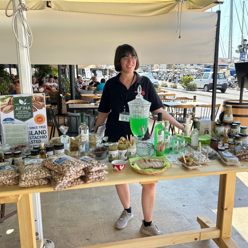 tienda pistachos puerto egina grecia