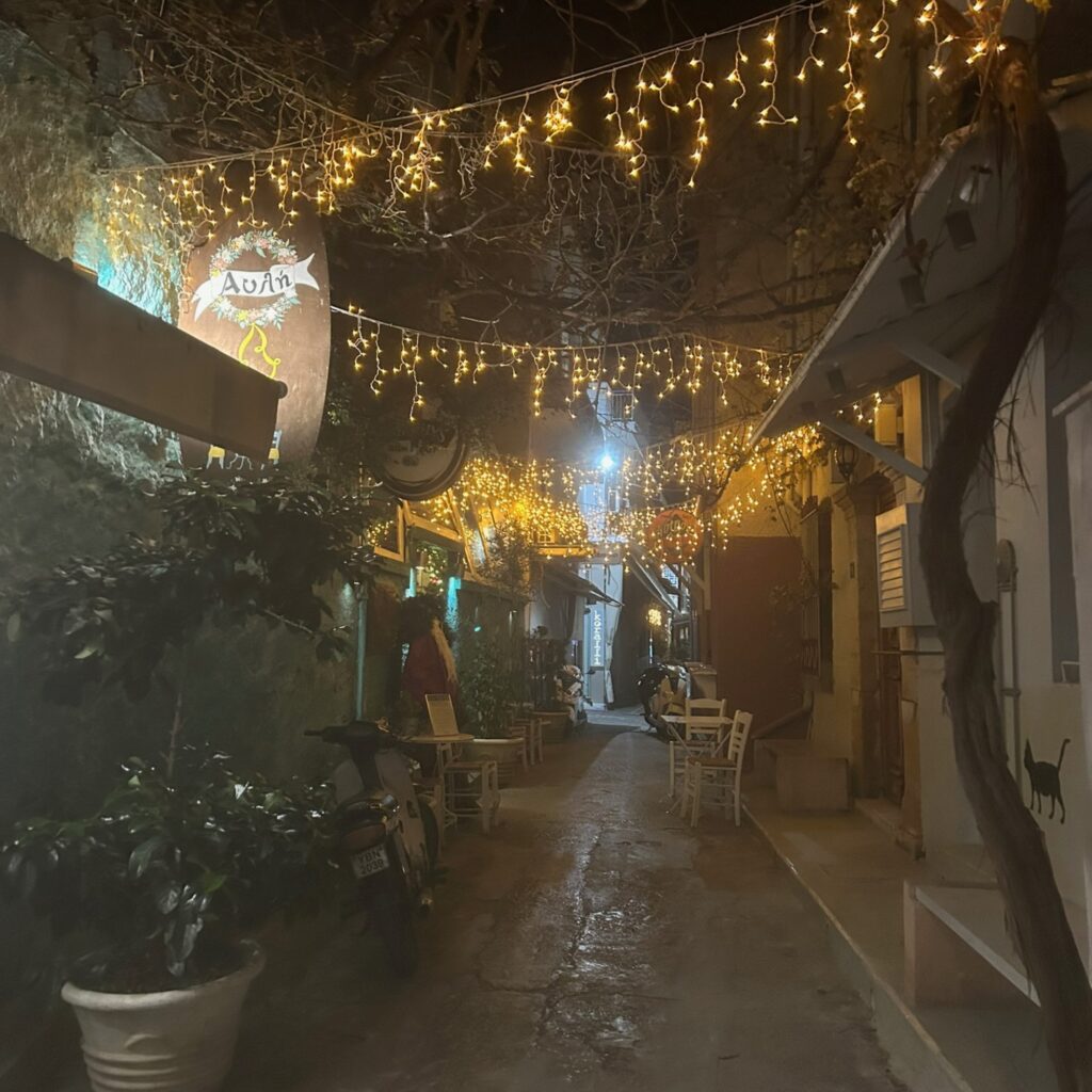 Invierno en Egina vida local